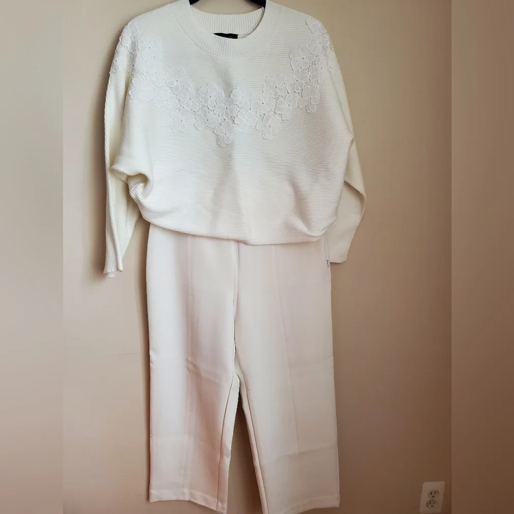 Ann Taylor.  3/4 sleeve ottoman sweater. NWT, SZ M - Picture 2 of 9